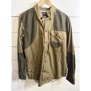Filson Hunting Shirt Men's Small Tan Brown Button Down Pockets Mesh Lined‎
